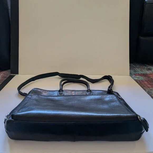 Beautiful Vintage Wilson's Black Leather Laptop Bag in great condition - Picture 2 of 16